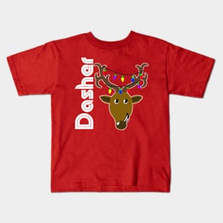 Family Christmas Photo "Dasher" Design Kids T-Shirt